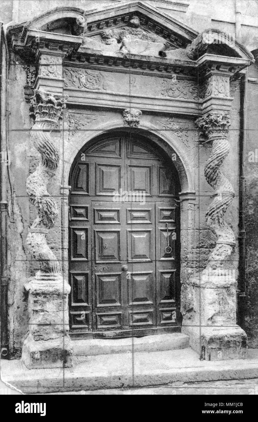 Building from Renaissance Period. Arles. 1910 Stock Photo