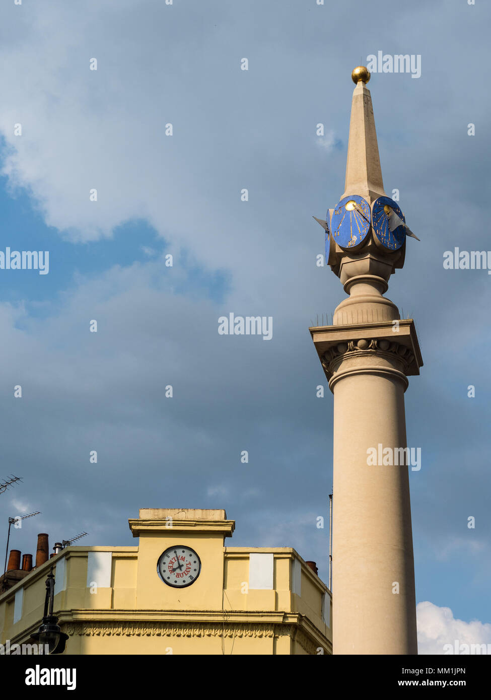 Seven Dials Sundial London a replacement six dial sundial (1989) at