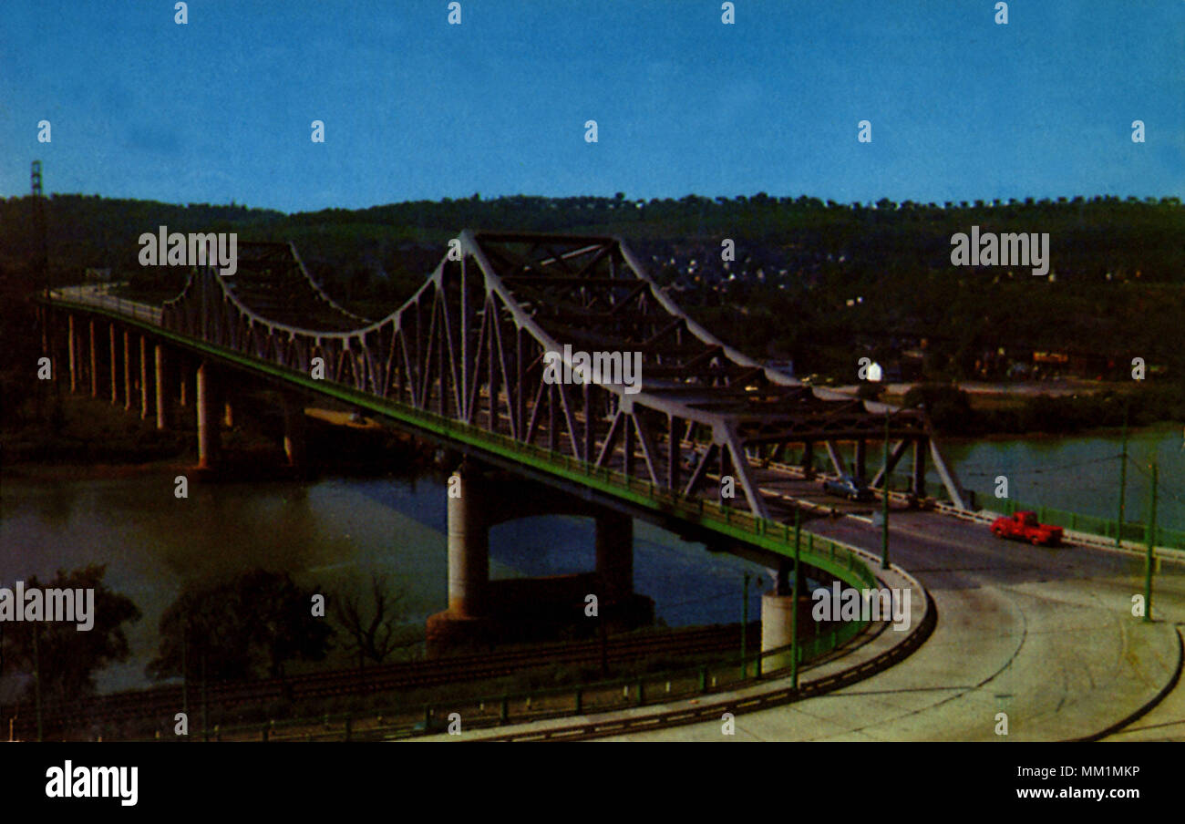 Glassport Dravosburg Bridge. McKeesport. 1950 Stock Photo