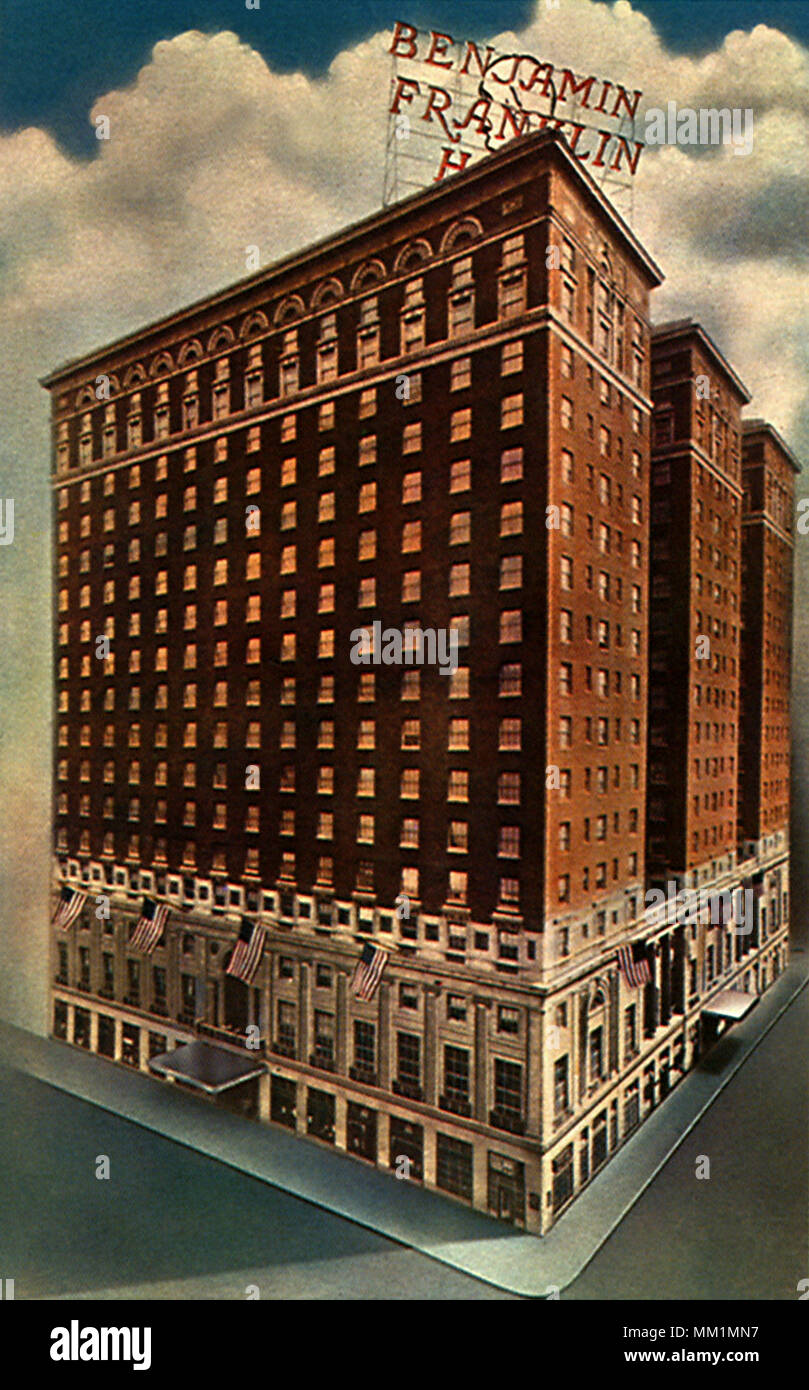 The Benjamin Franklin Hotel. Philadelphia. 1955 Stock Photo