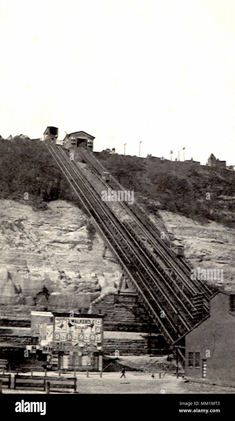 Mount Washington Incline. Pittsburgh. 1900 Stock Photo