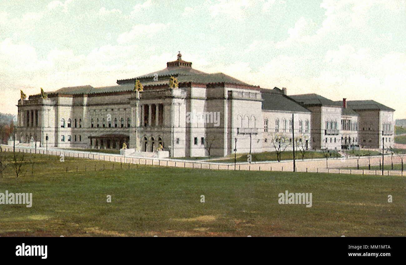 The New Carnegie Library. Pittsburgh. 1909 Stock Photo