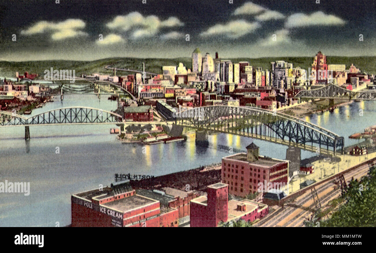 View of the Point. Pittsburgh. 1938 Stock Photo