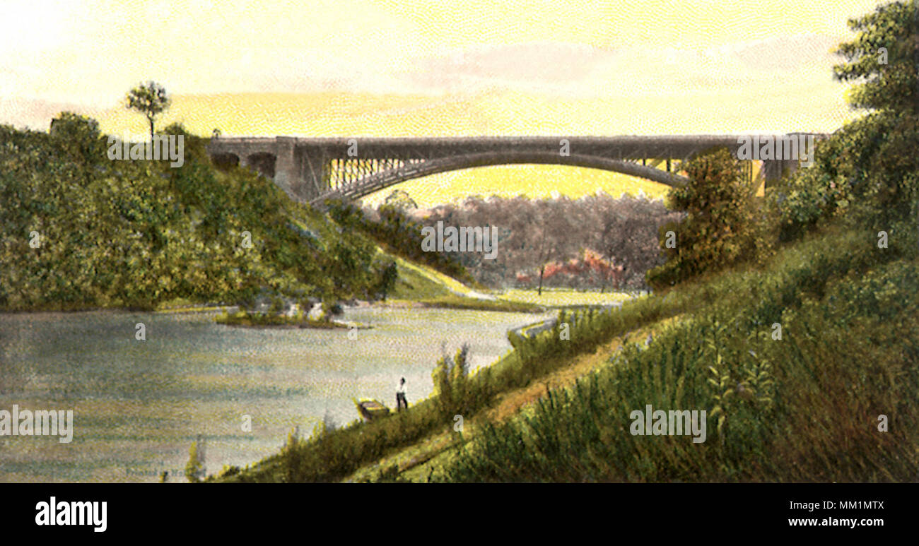 Panther Hollow Bridge. Pittsburgh. 1906 Stock Photo