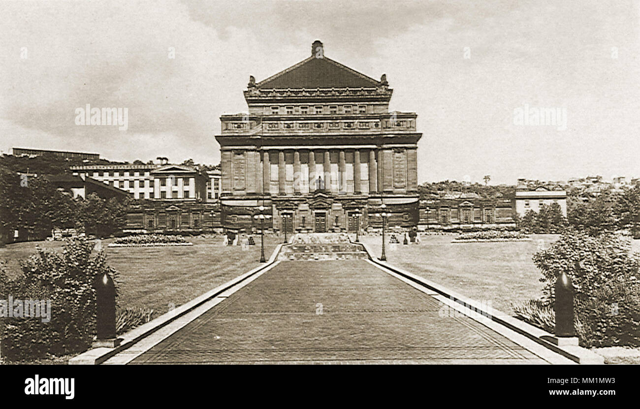 Soldiers Memorial Hall. Pittsburgh. 1930 Stock Photo