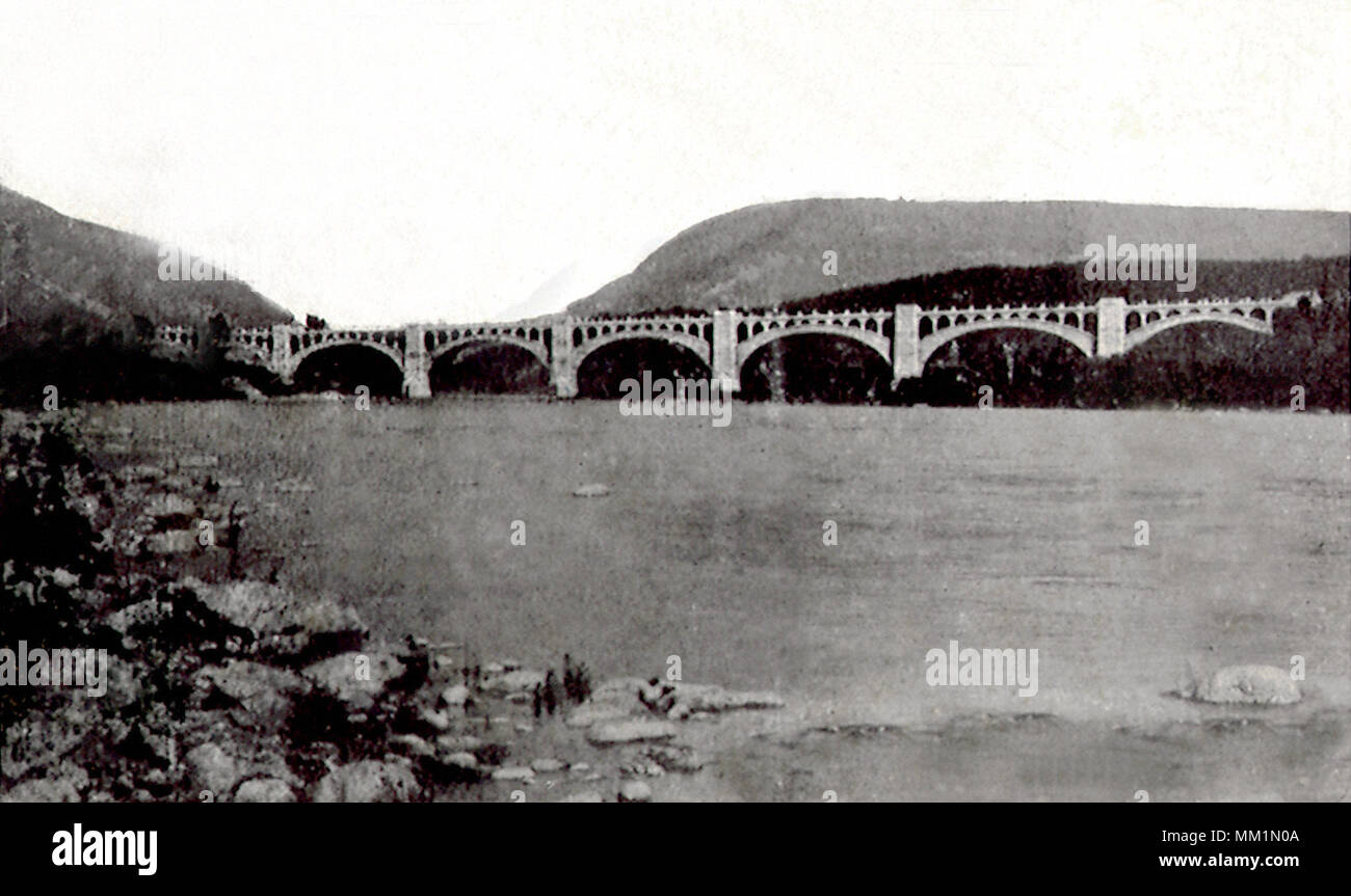 Lackawanna Cut Off Bridge. Slateford. 1927 Stock Photo
