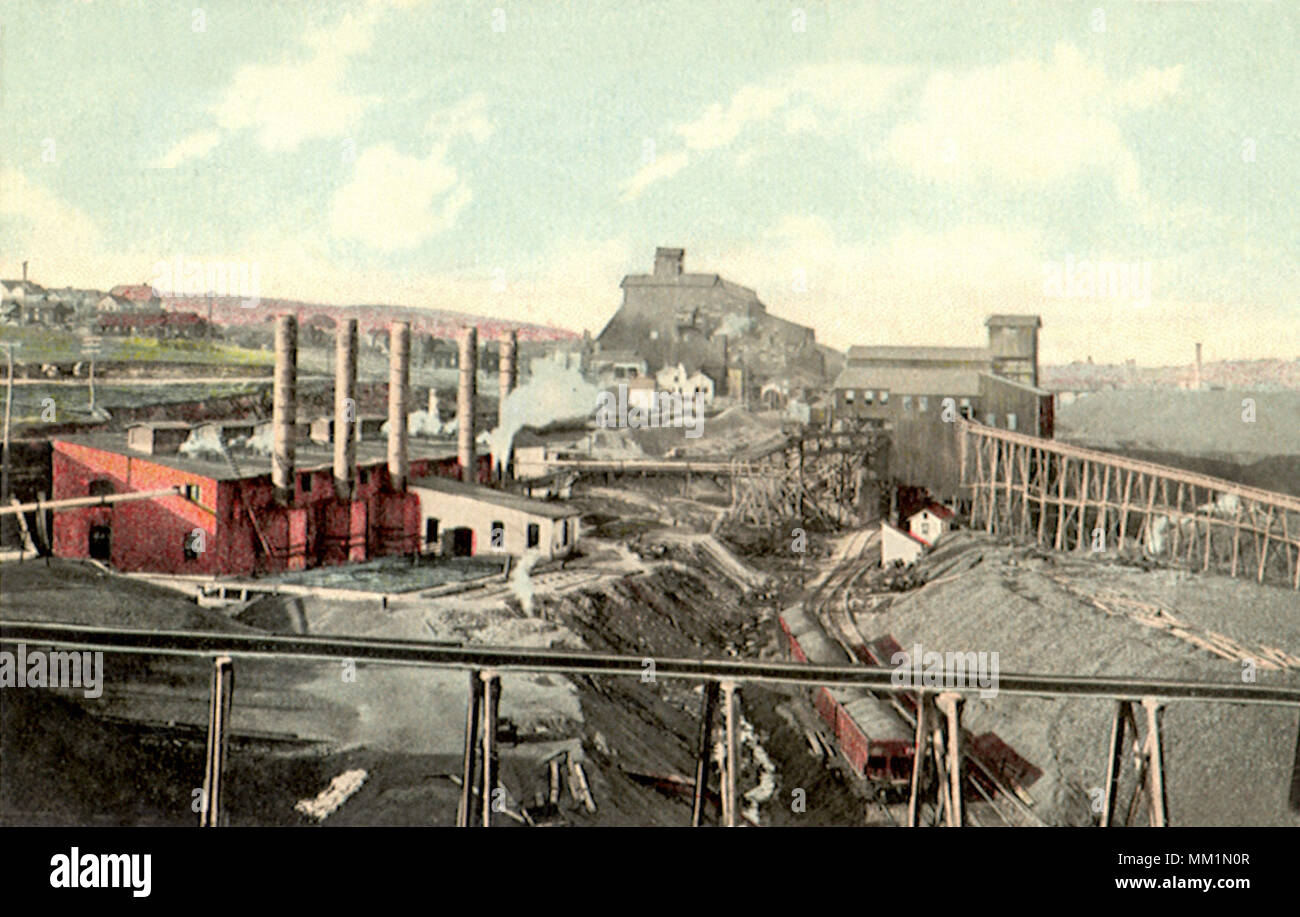 Bellevue Coal Breaker. Scranton. 1912 Stock Photo