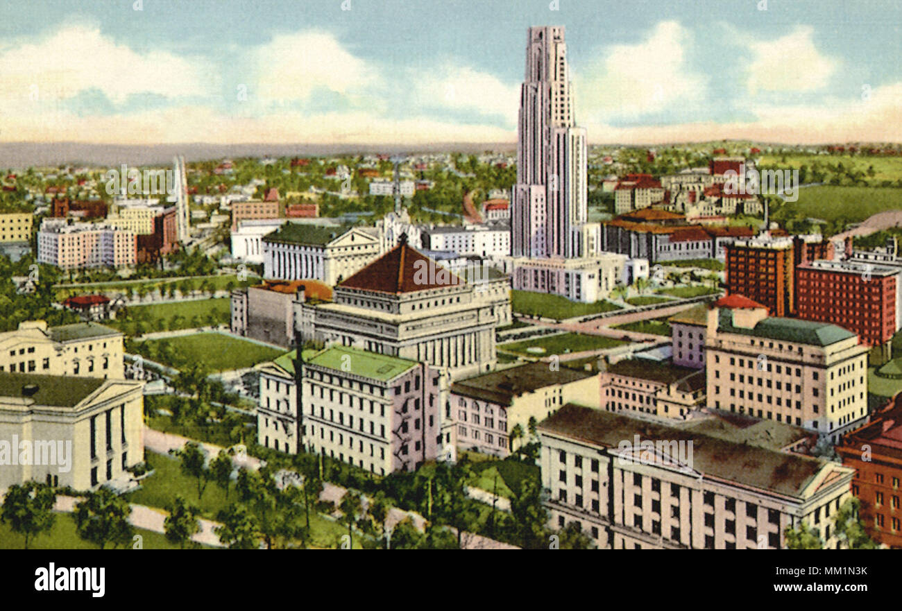 Schenley Farm District. Pittsburgh. 1938 Stock Photo