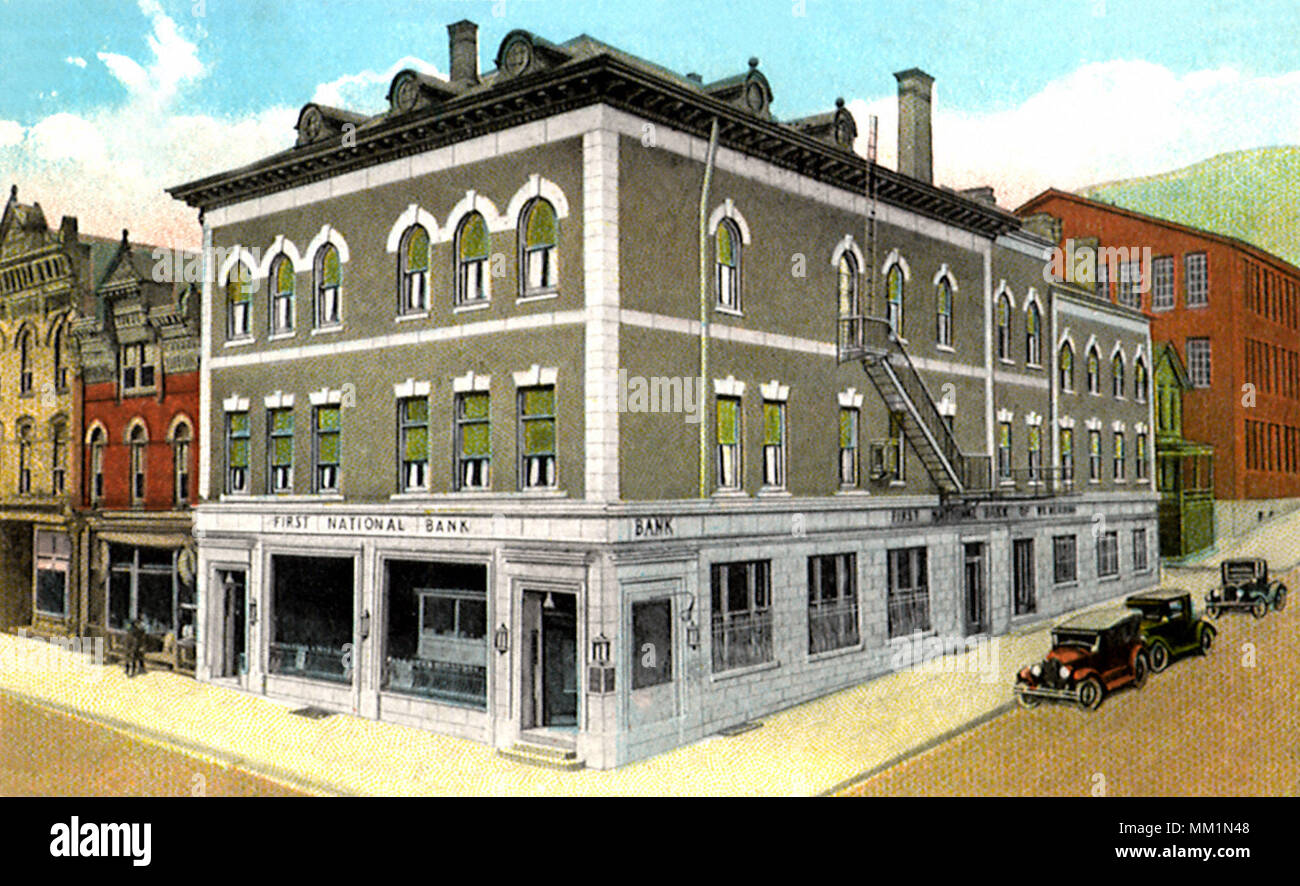 First National Bank. Wilmerding. 1936 Stock Photo