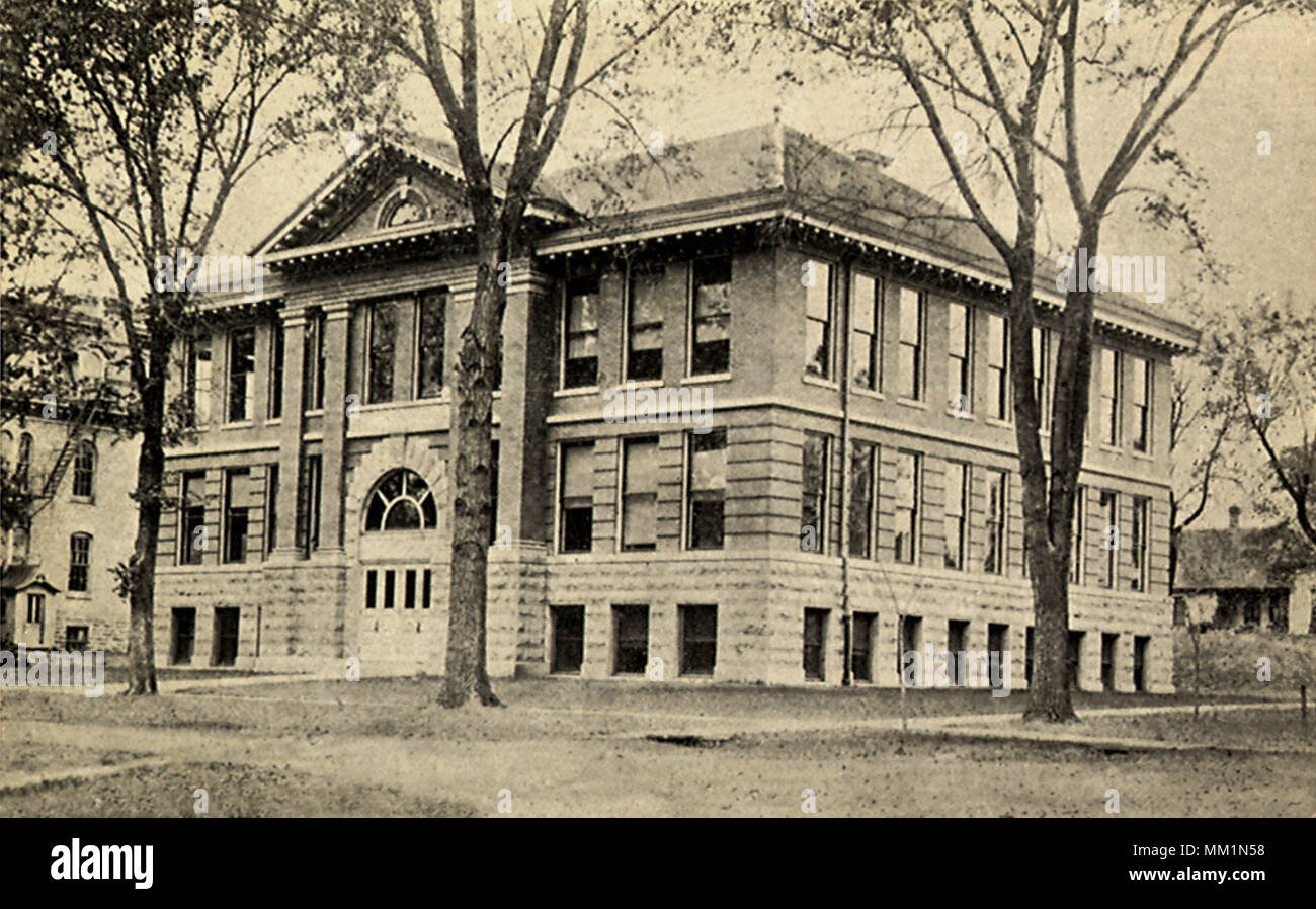 High School. Saint Peter. 1910 Stock Photo