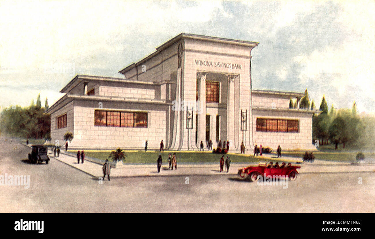 Winona Savings Bank. Winona. 1914 Stock Photo Alamy
