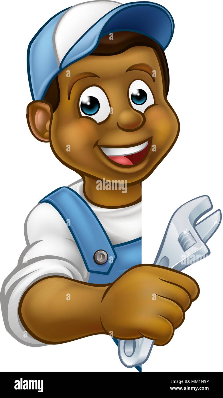 African american auto mechanic Stock Vector Images Alamy