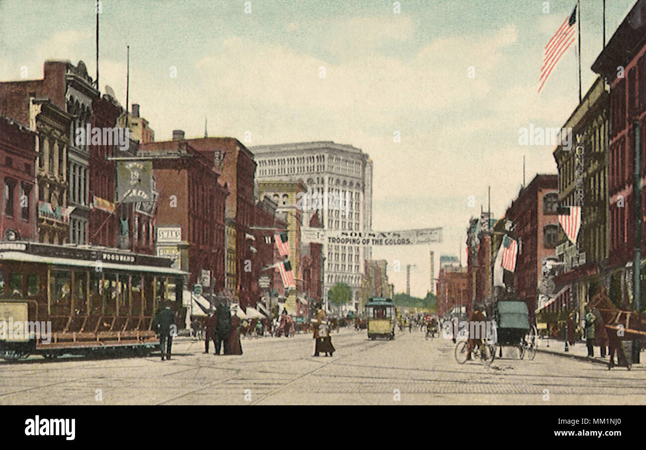 Woodward Ave. North from Jefferson. Detroit. 1910 Stock Photo Alamy