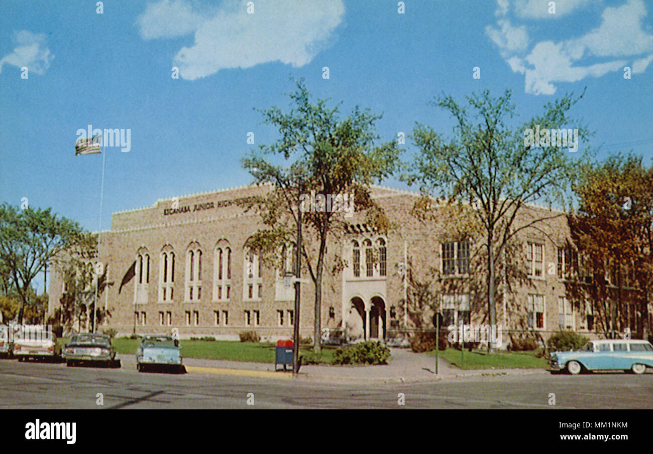 Junior High School on Ludington Ave. Escanaba. 1965 Stock Photo Alamy