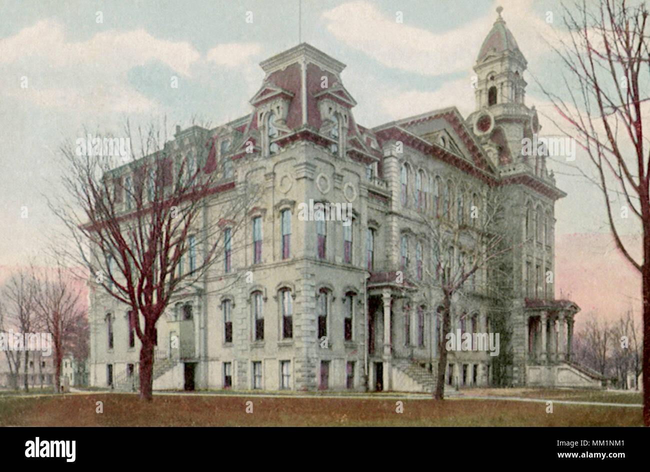 High School. Flint. 1908 Stock Photo