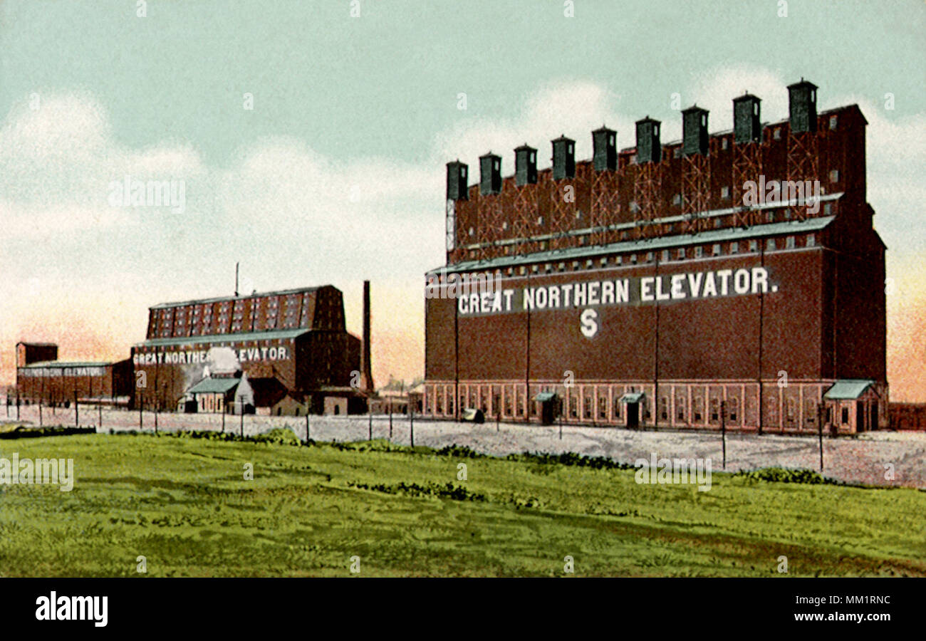 Great Northern Elevator. Superior. 1910 Stock Photo
