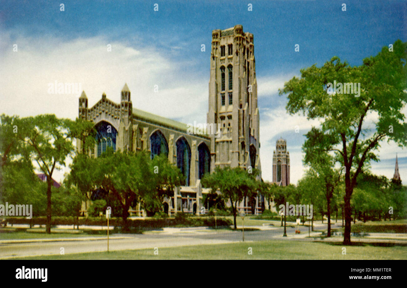 Rockefeller Chapel. Chicago. 1940 Stock Photo