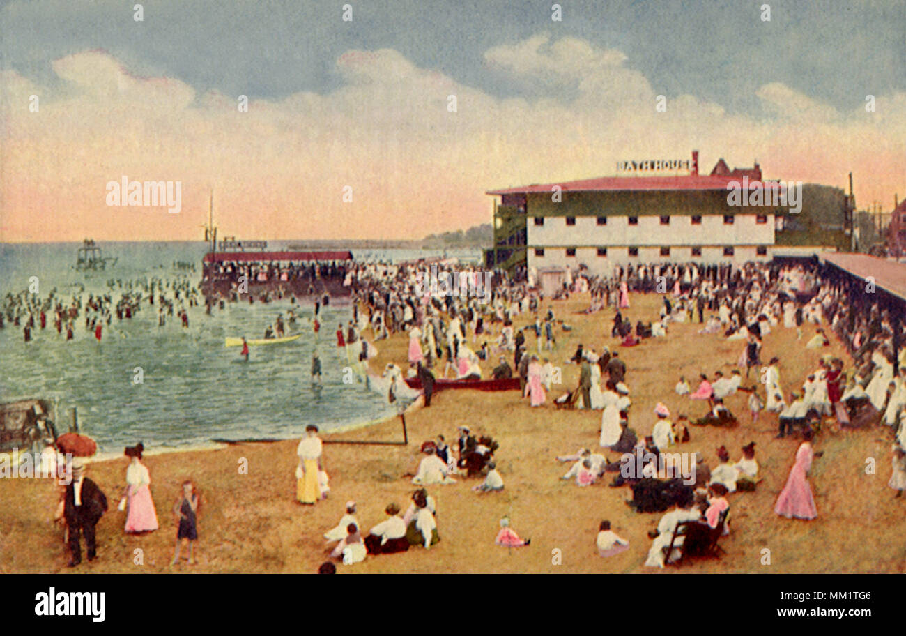 Wilson Beach. Chicago. 1910 Stock Photo