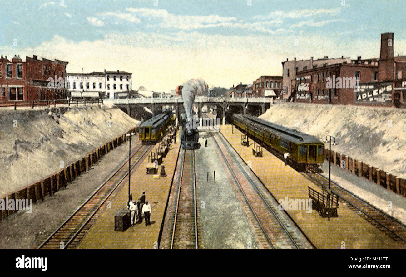 Illinois Central Subway. Mattoon. 1910 Stock Photo