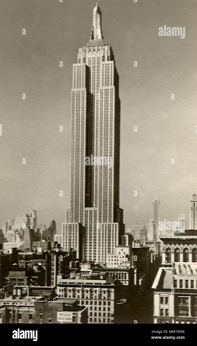Empire State Building.  New York City. 1940 Stock Photo
