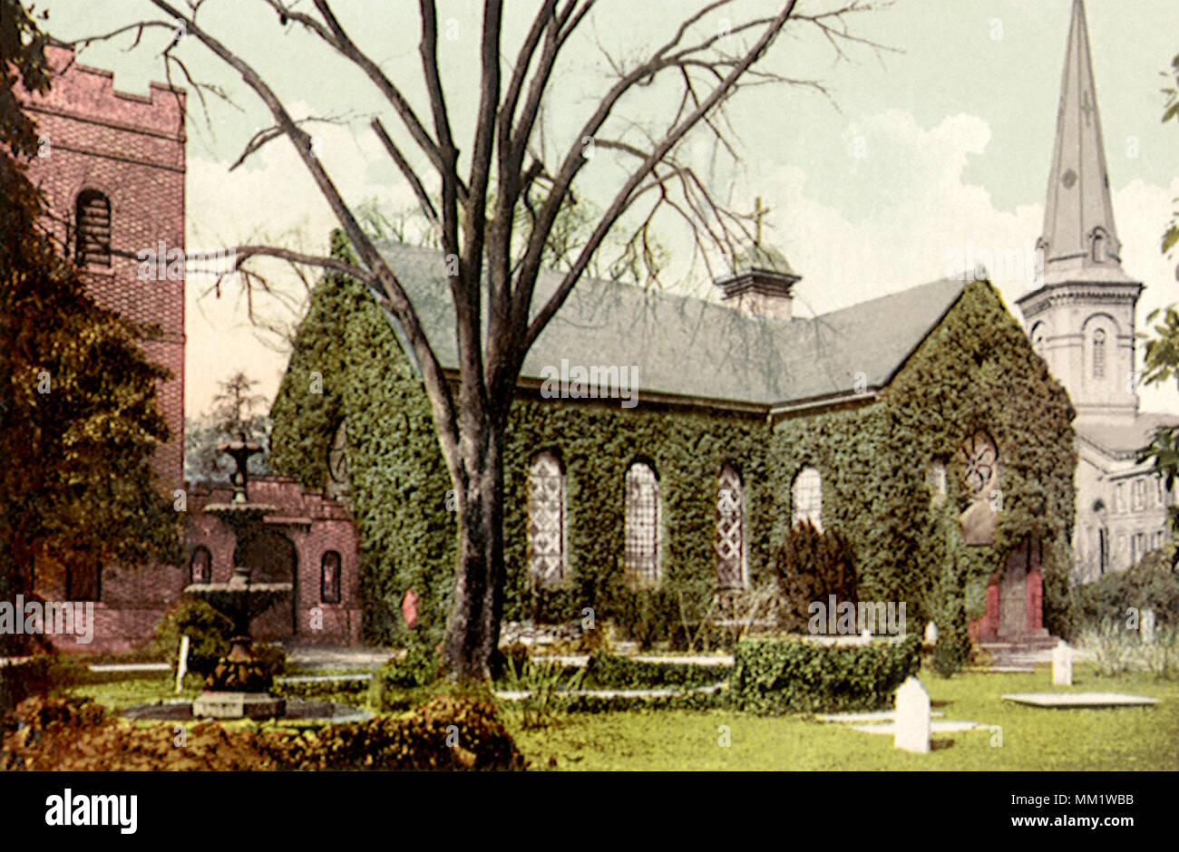 Old Saint Paul's Church. Norfolk. 1909 Stock Photo