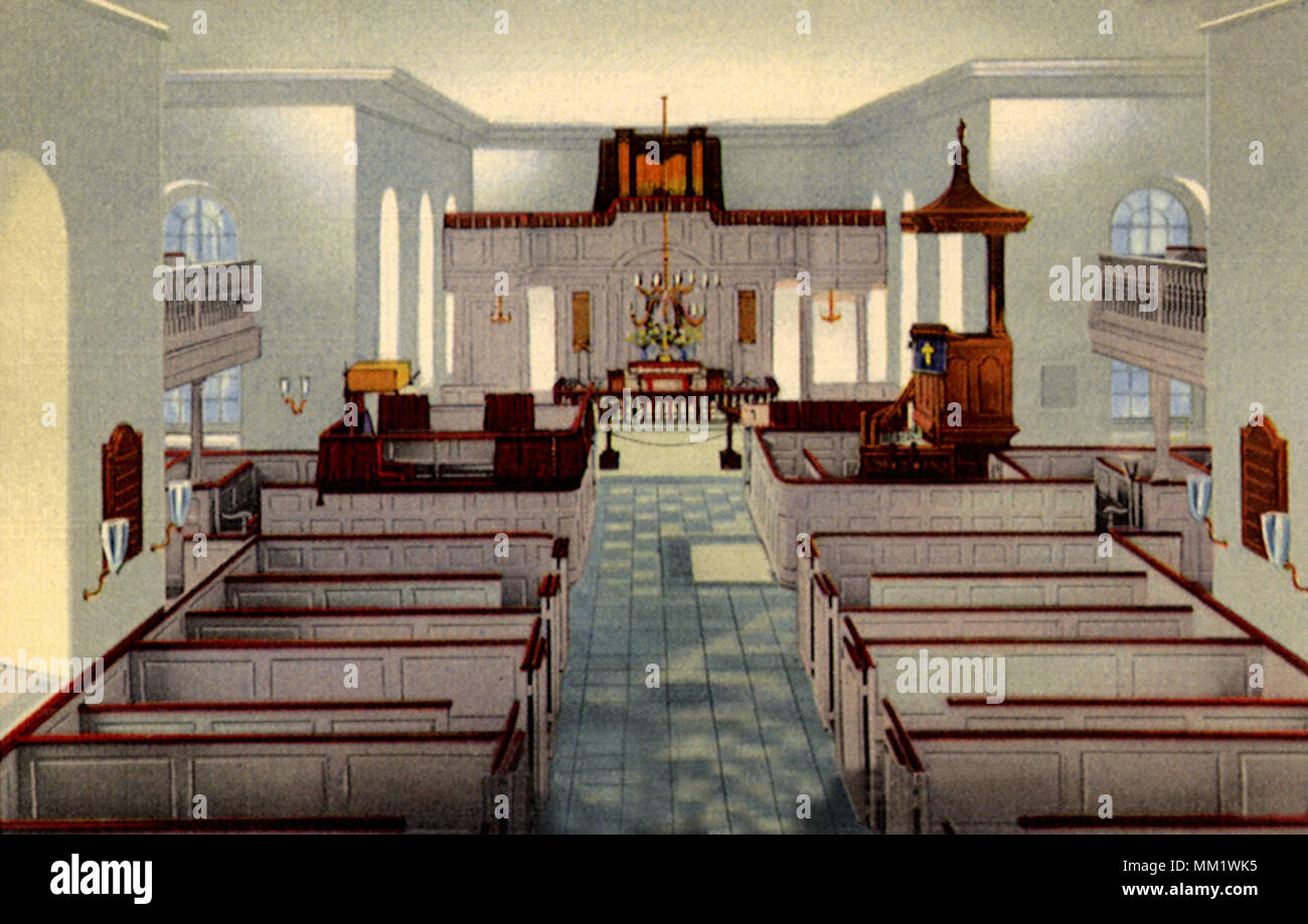 Bruton Parish Church. Williamsburg. 1940 Stock Photo
