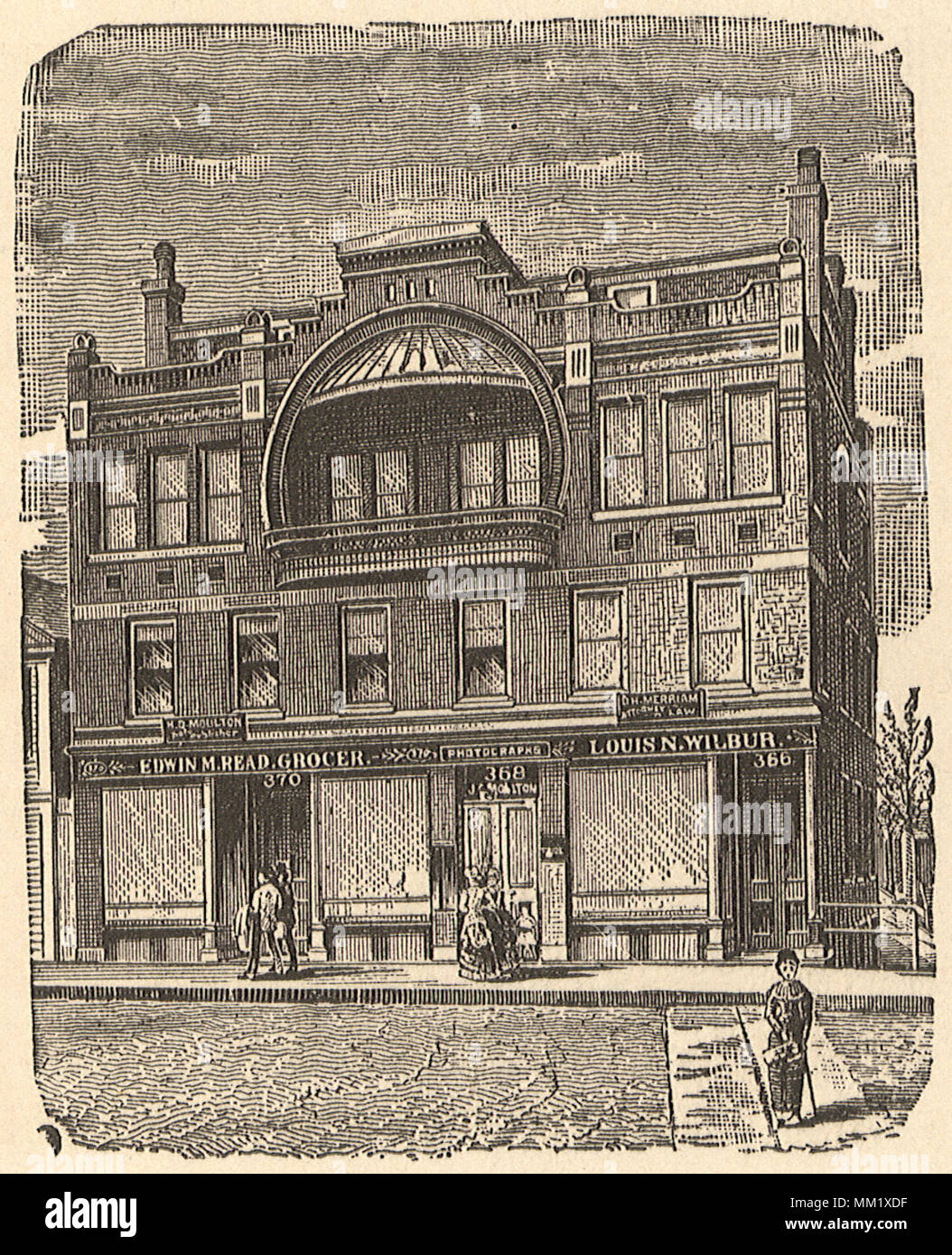 Proctor's Block. Fitchburg. 1887 Stock Photo - Alamy