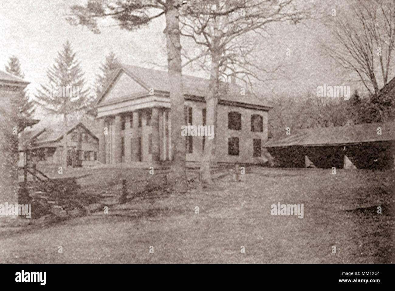 Town Hall. West Boylston. 1895 Stock Photo Alamy