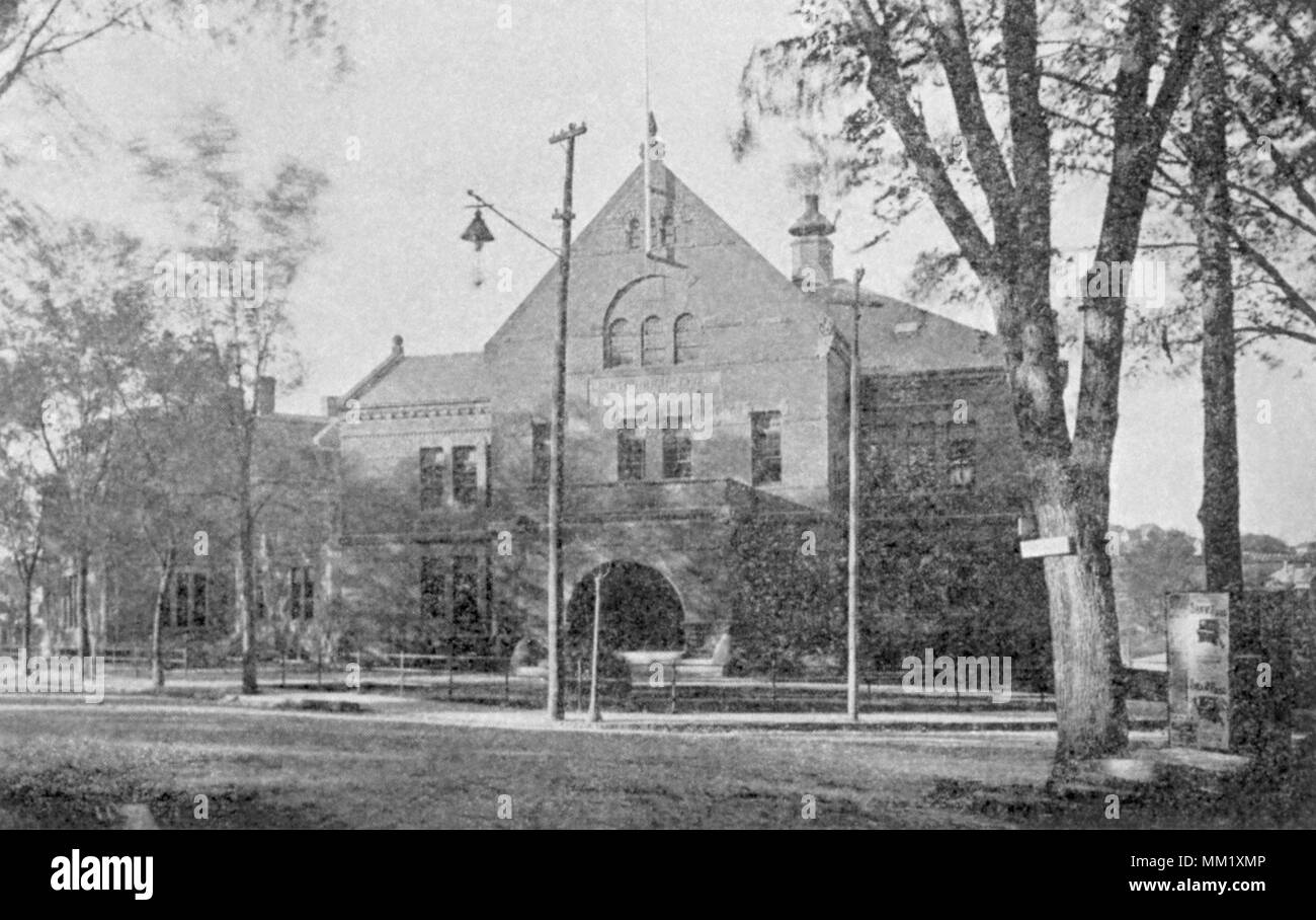 High School. Clinton. 1895 Stock Photo