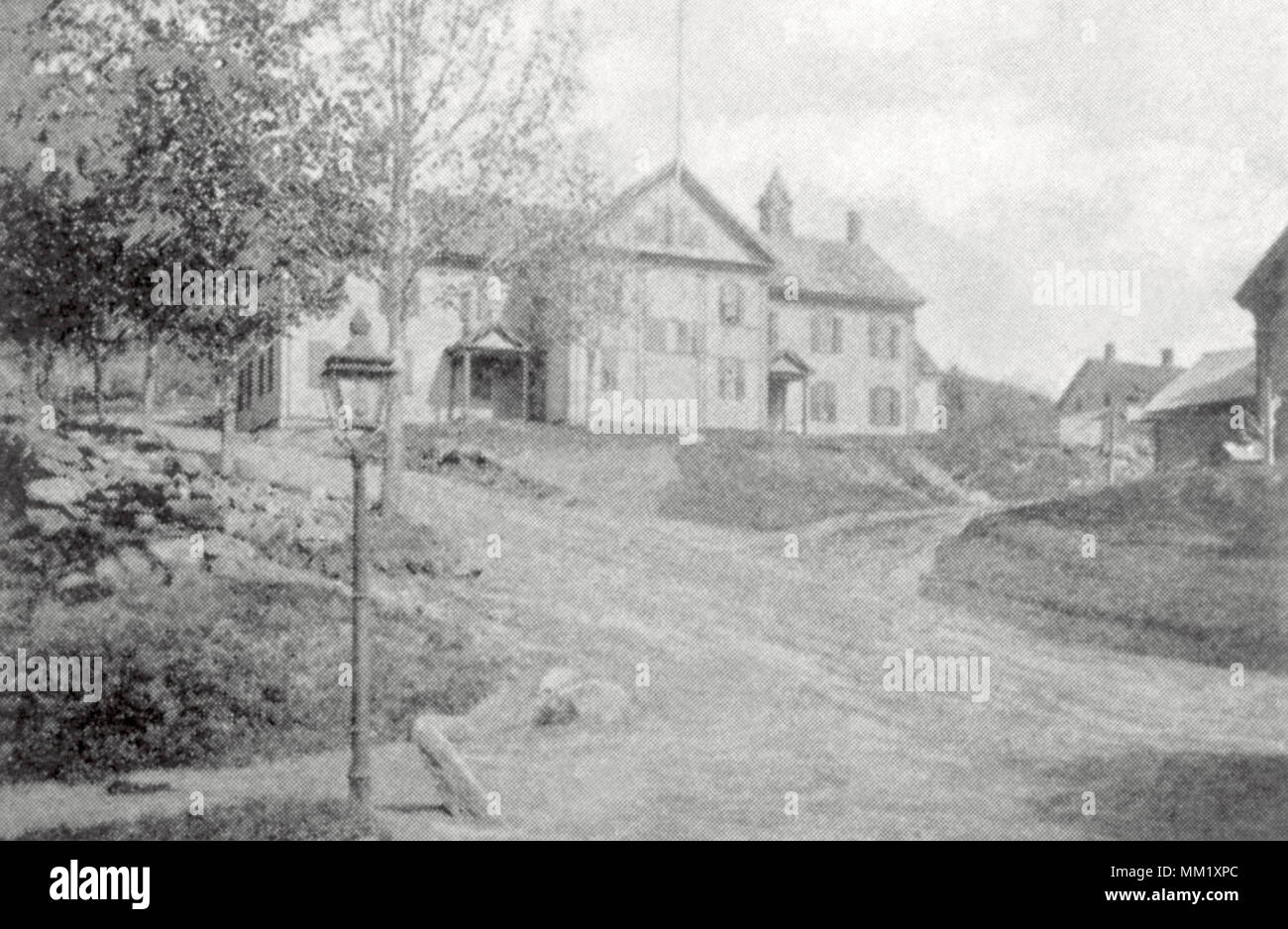 Schoolhouse. Gilbertville. 1895 Stock Photo