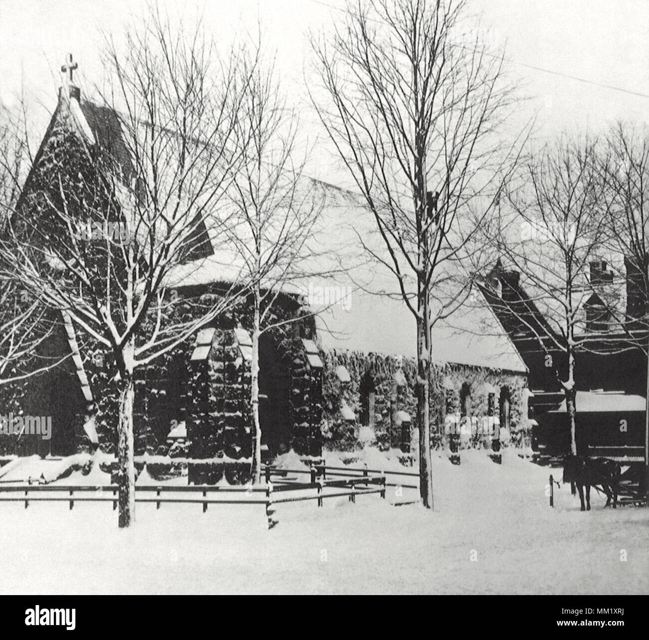 Saint Paul's Episcopal Church. Holyoke. 1873 Stock Photo