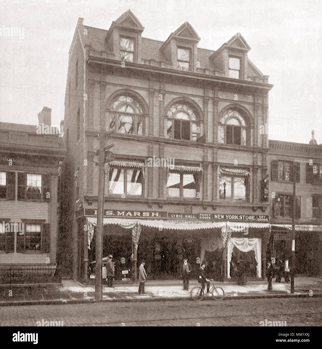 Lyric Hall. New London. 1901 Stock Photo