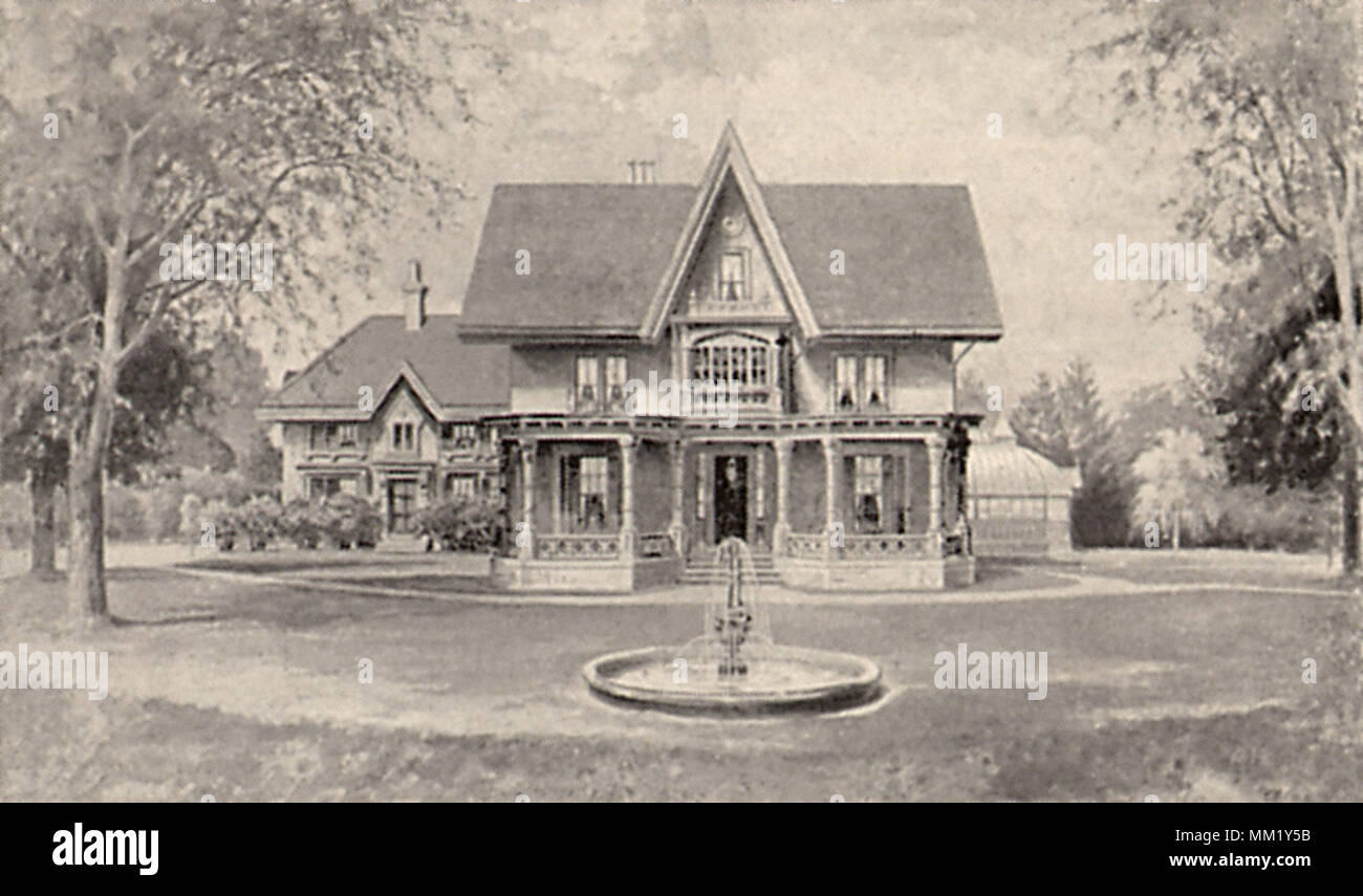 Rose Hill Cottage. Waterbury. 1894 Stock Photo