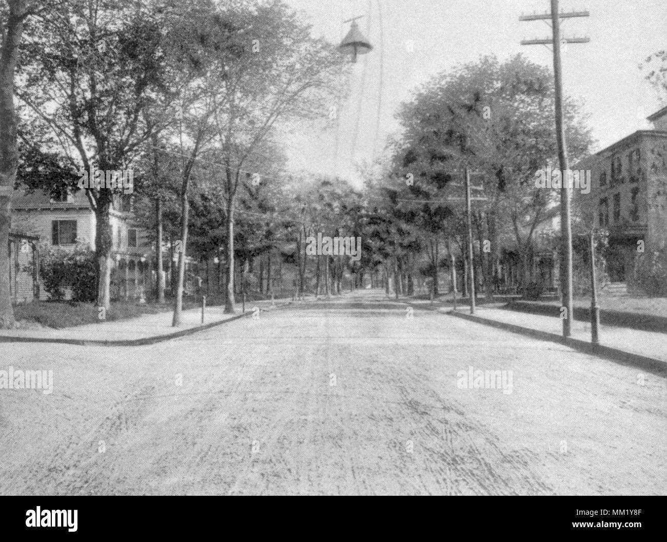 South Street looking South from Bell. Stamford. 1892 Stock Photo