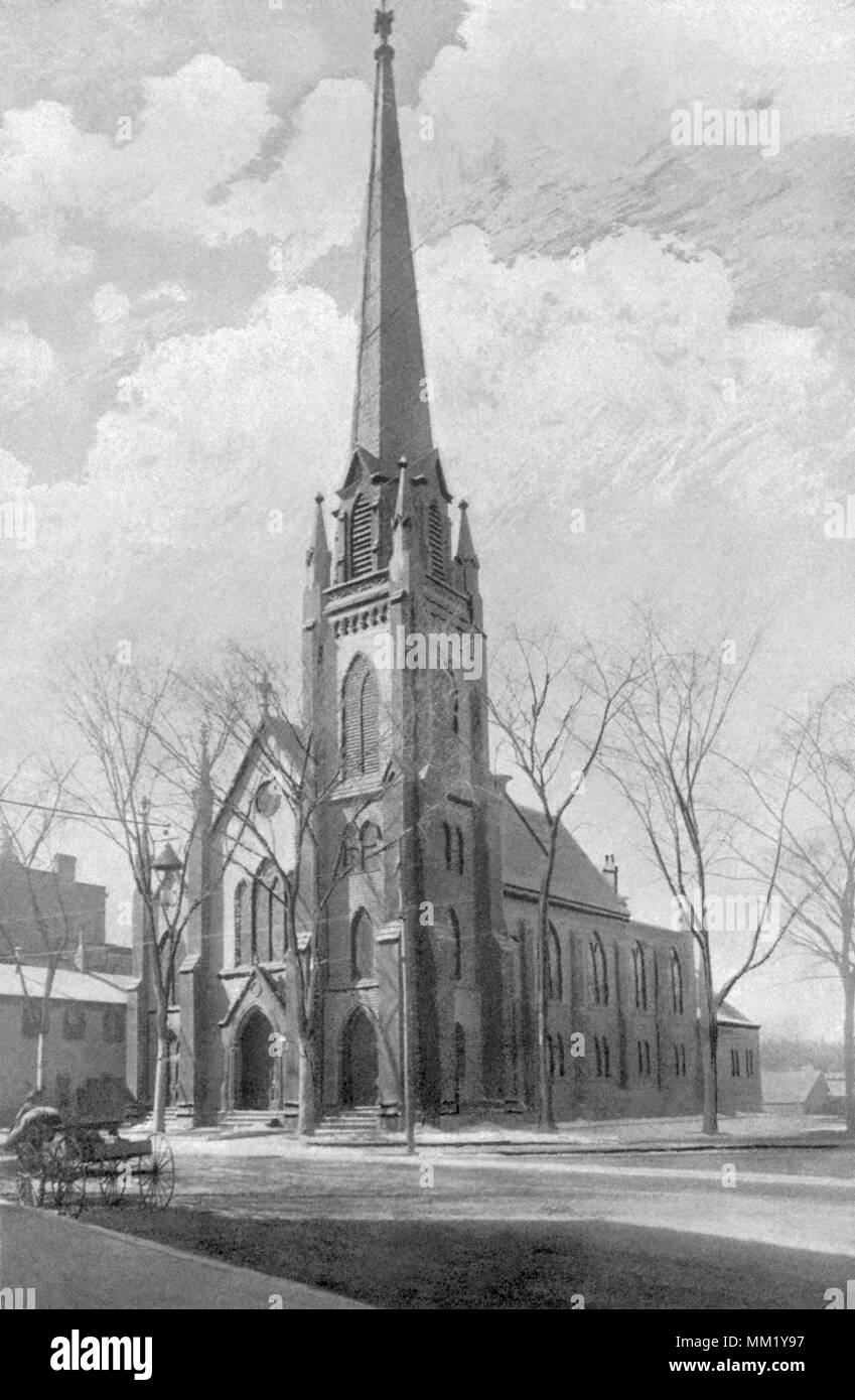 Congregational Church. Stamford. 1892 Stock Photo