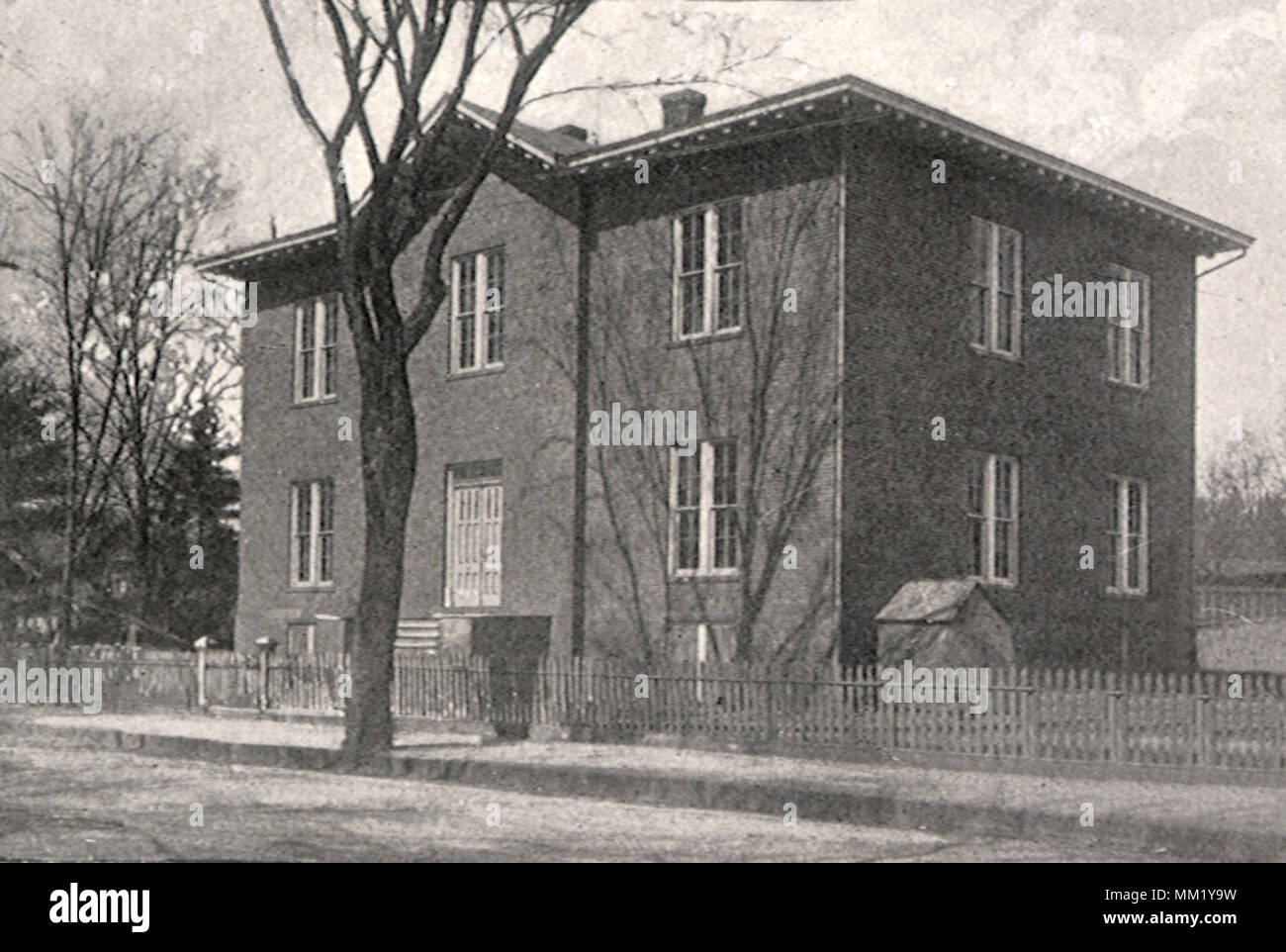 Elm Street School. Stamford. 1892 Stock Photo Alamy