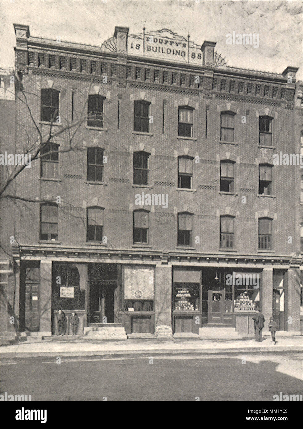 Duffy Building on Pacific Street. Stamford. 1892 Stock Photo Alamy