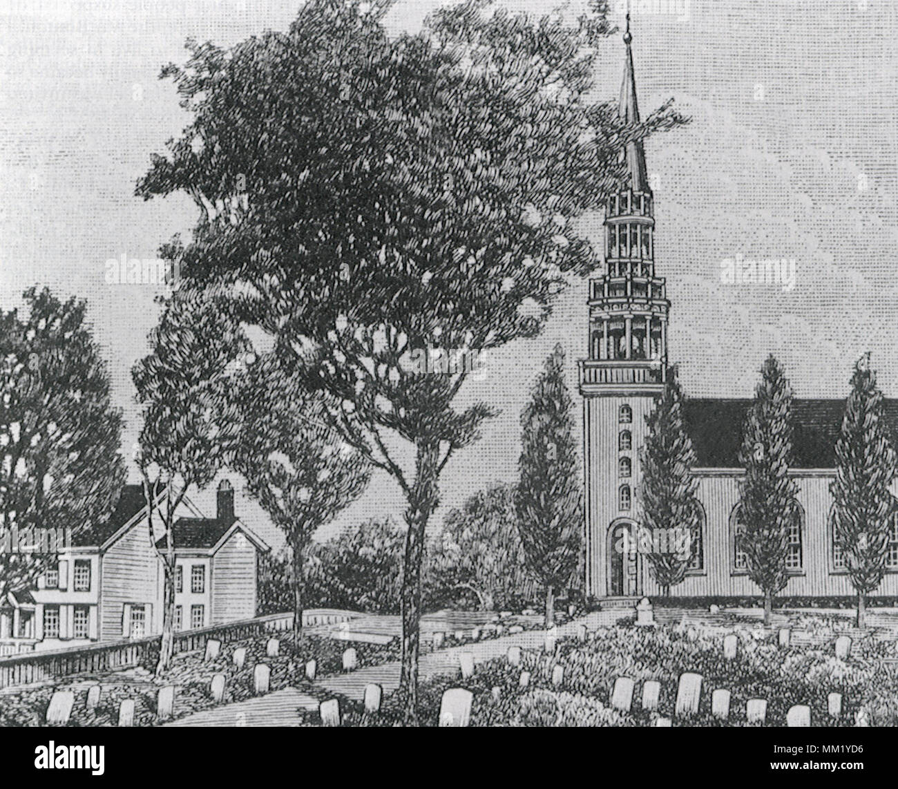 Saint Paul's Church. Norwalk. 1780 Stock Photo