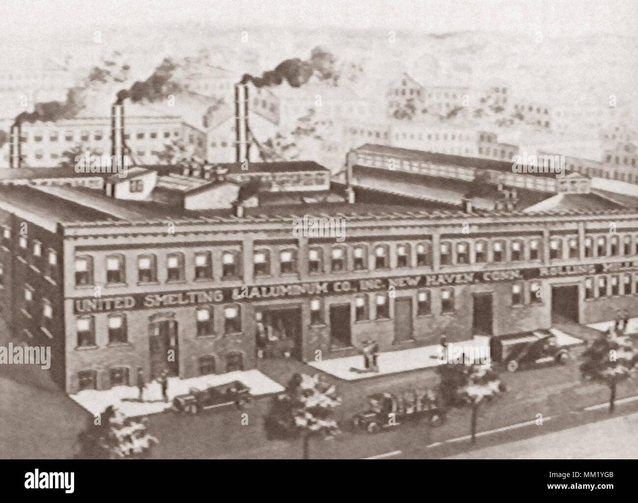 United Smelting & Aluminum Co. New Haven. 1919 Stock Photo