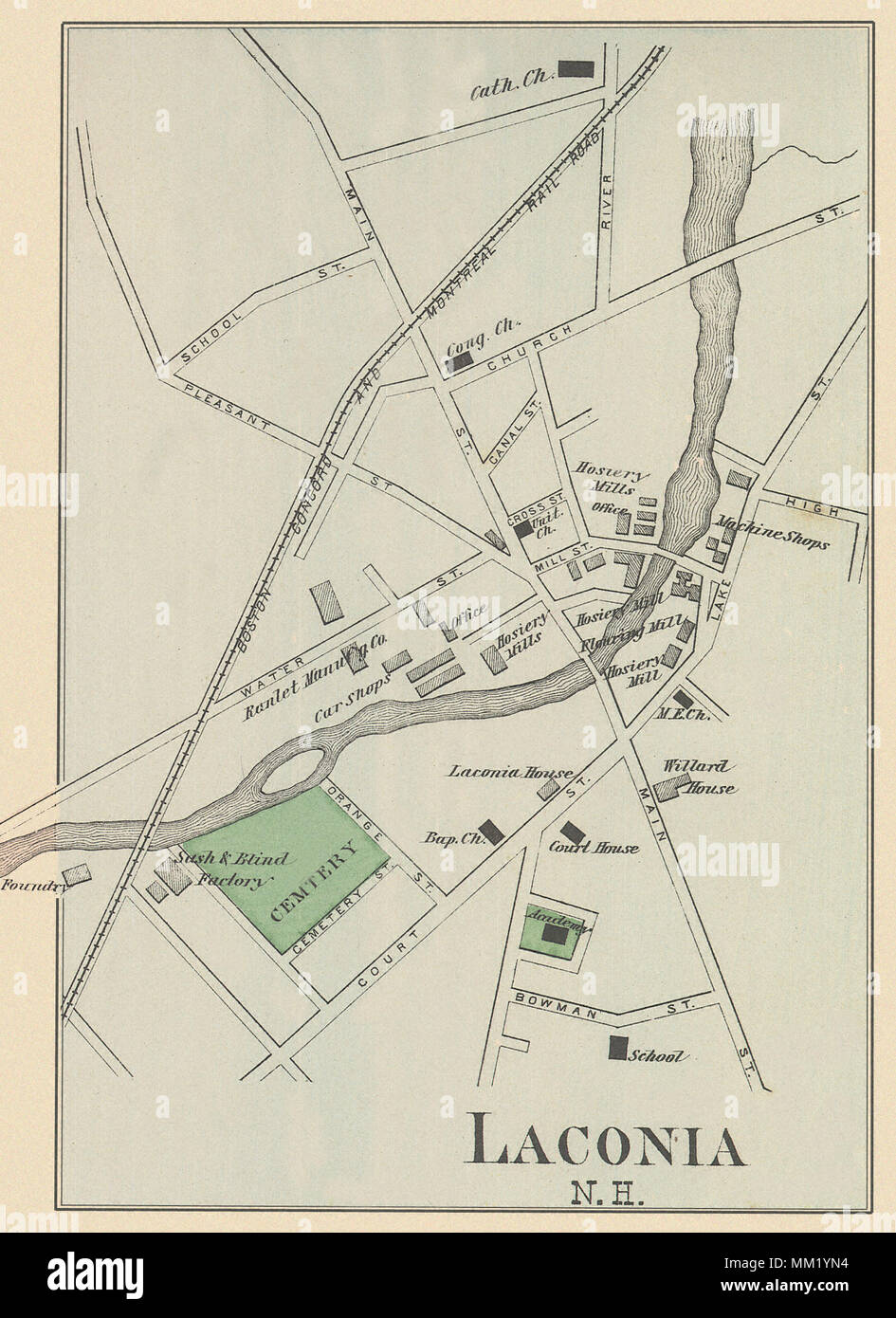 Map of Lacona. 1877 Stock Photo Alamy