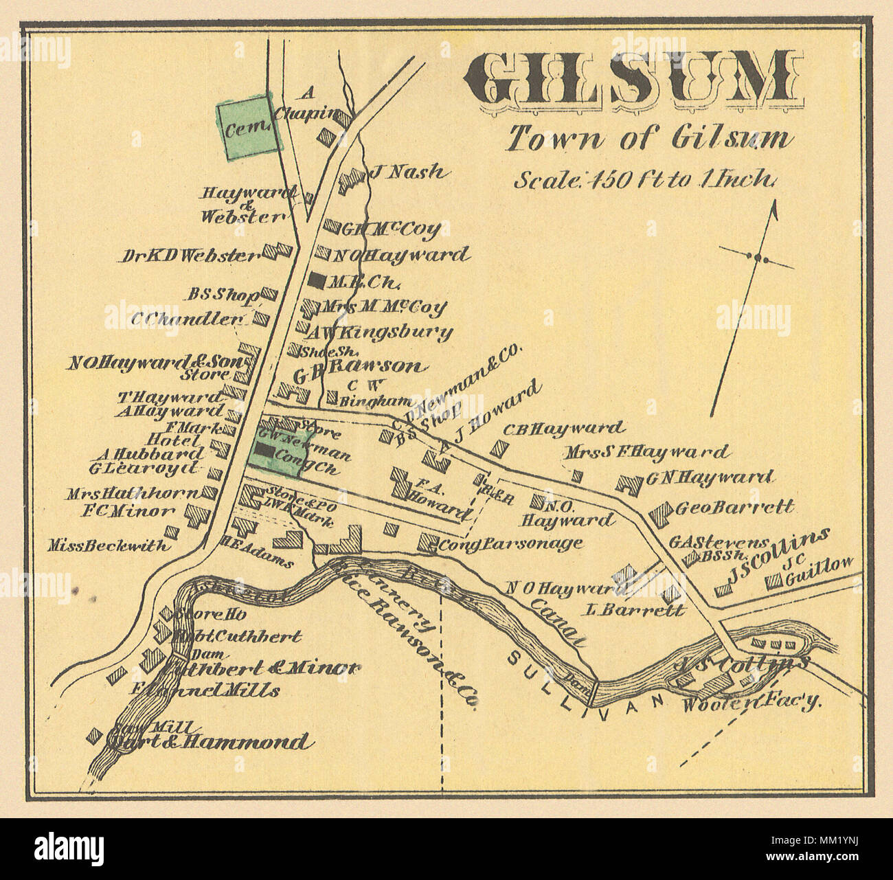 Map of Gilsum. Gilsum. 1877 Stock Photo Alamy