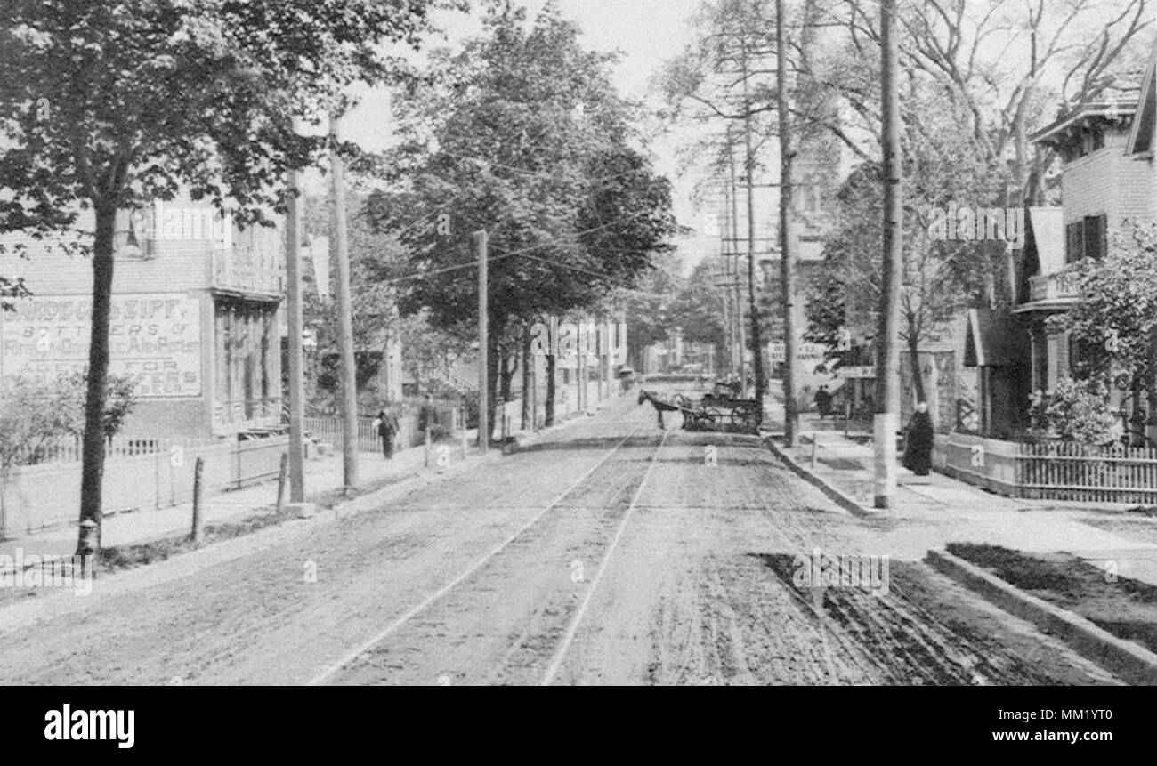 Arch Street Looking North. New Britain. 1900 Stock Photo