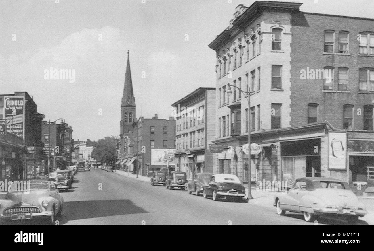 Arch Street Looking North. New Britain. 1950 Stock Photo