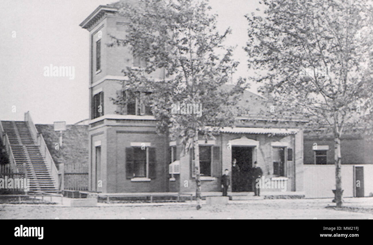 Gate House at Highland Reservoir. Rochester. 1890 Stock Photo Alamy
