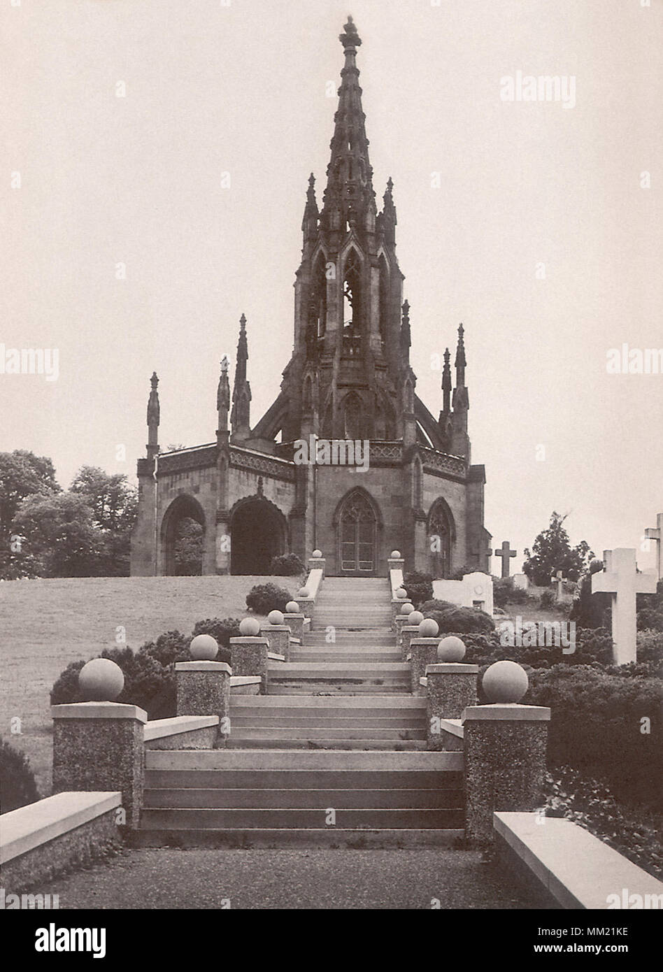 Mortuary Chapel at Greenmount Cemetery. Baltimore. 1910 Stock Photo