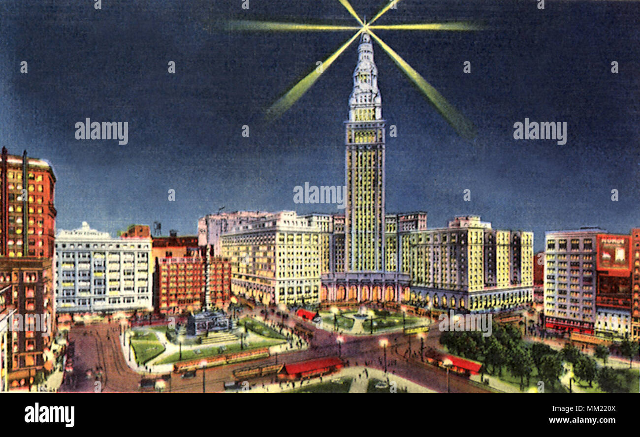 Public Square & Union Terminal Tower.Cleveland. 1935 Stock Photo Alamy