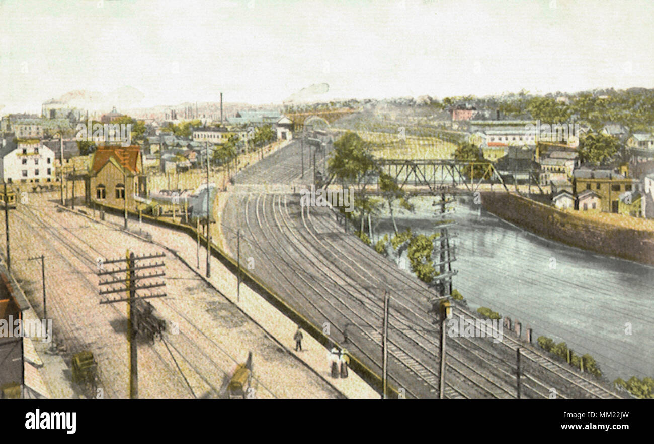 Spring Common Bridge. Youngstown. 1915 Stock Photo Alamy