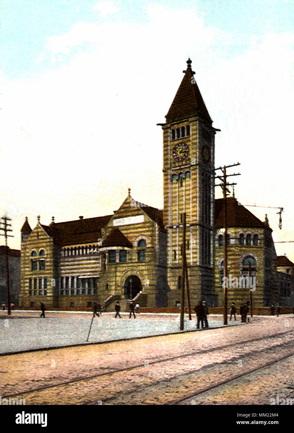 Carnegie Library. Allegheny. 1905 Stock Photo