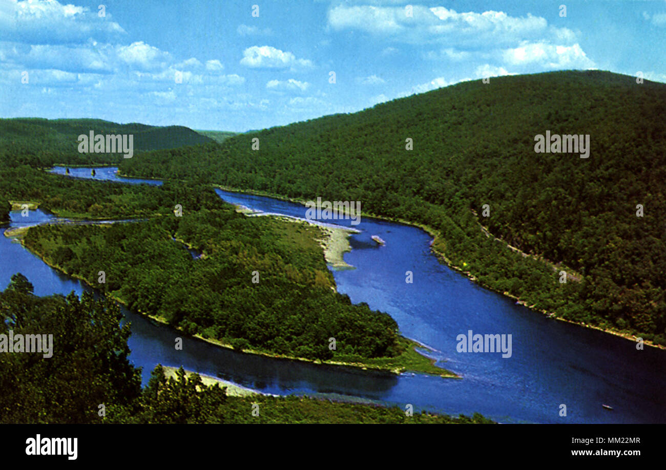 View of Delaware River. Delaware Water Gap. 1960 Stock Photo Alamy