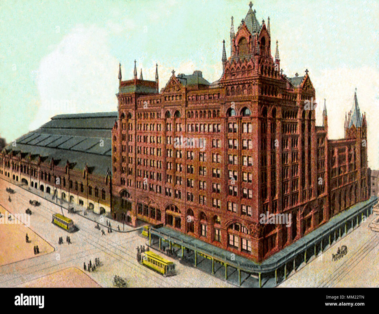 Pennsylvania Railroad Station. Philadelphia. 1907 Stock Photo Alamy